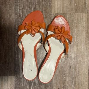 Orange Flower Sandals